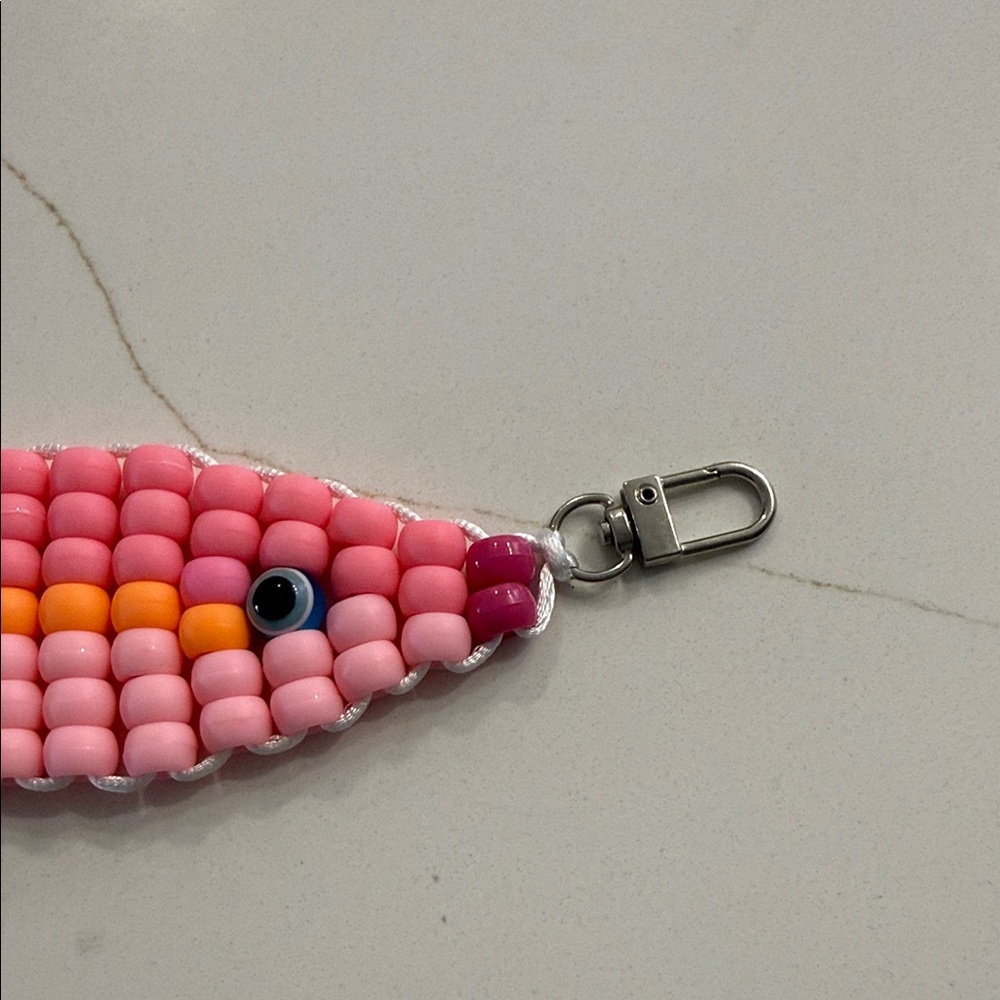 Colorful Beaded Fish Keychain - Picture 4 of 6